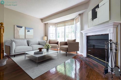 2935 Headon Forest Drive|Unit #23, Burlington, ON - Indoor Photo Showing Living Room With Fireplace