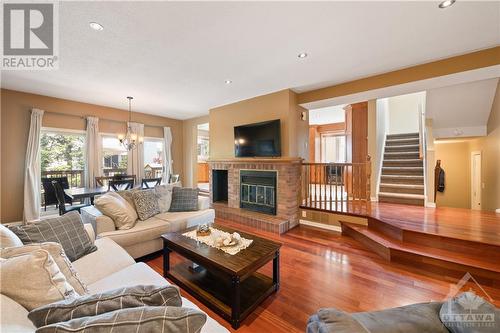 58 Townsend Drive, Ottawa, ON - Indoor Photo Showing Living Room With Fireplace