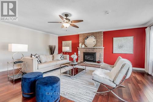 20 Emcarr Drive, Toronto, ON - Indoor Photo Showing Living Room With Fireplace