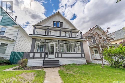 1164 3Rd Avenue Nw, Moose Jaw, SK - Outdoor With Balcony With Facade