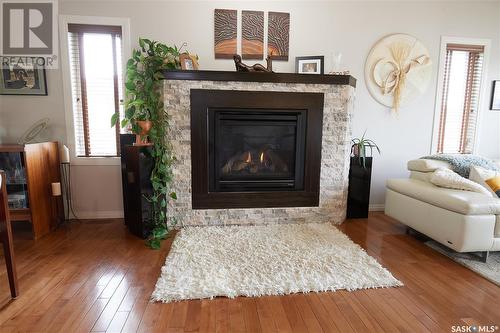 615 S James Street, Lumsden, SK - Indoor Photo Showing Living Room With Fireplace