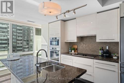 1212 - 80 John Street, Toronto, ON - Indoor Photo Showing Kitchen With Double Sink With Upgraded Kitchen