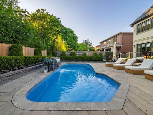 14 Tregellis Rd, Toronto, ON - Outdoor With In Ground Pool With Deck Patio Veranda With Backyard
