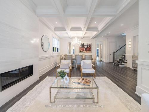 14 Tregellis Rd, Toronto, ON - Indoor Photo Showing Living Room With Fireplace