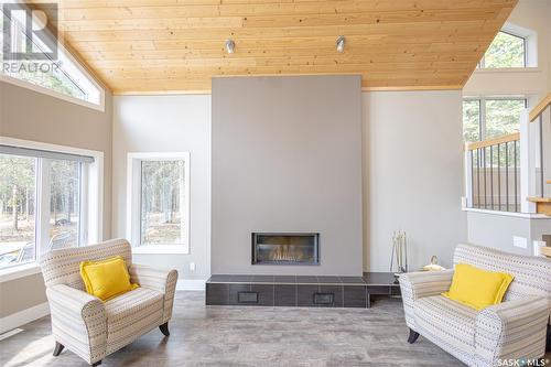 116 Aspen Crescent, Paddockwood Rm No. 520, SK - Indoor Photo Showing Living Room With Fireplace