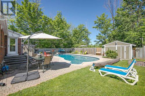 46 Skyline Drive, Orillia, ON - Outdoor With In Ground Pool With Deck Patio Veranda With Backyard