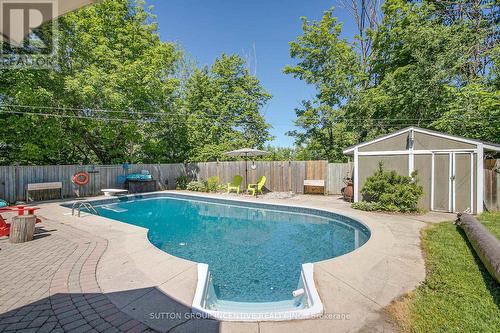 46 Skyline Drive, Orillia, ON - Outdoor With In Ground Pool With Deck Patio Veranda With Backyard