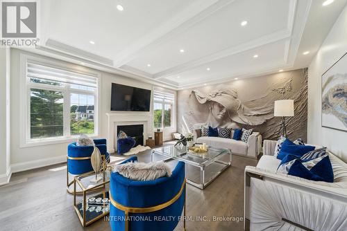 176 First Nations Trail, Vaughan (Kleinburg), ON - Indoor Photo Showing Living Room With Fireplace