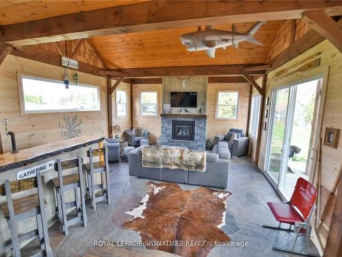 21 Blue Bay Lane, Kawartha Lakes, ON - Indoor Photo Showing Living Room With Fireplace