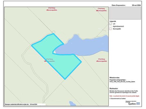 Plan (croquis) - 1 District 1, Chertsey, QC 