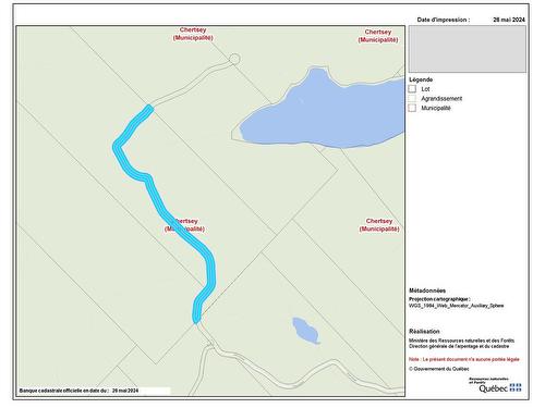 Plan (croquis) - 1 District 1, Chertsey, QC 