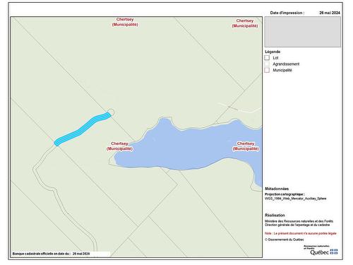 Plan (croquis) - 1 District 1, Chertsey, QC 