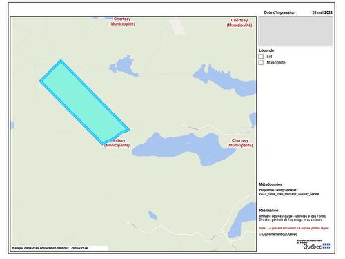 Plan (croquis) - 1 District 1, Chertsey, QC 