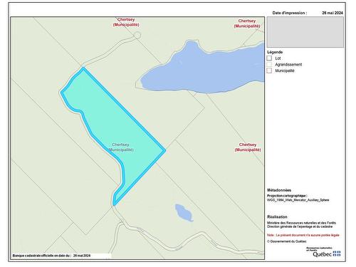 Plan (croquis) - 1 District 1, Chertsey, QC 