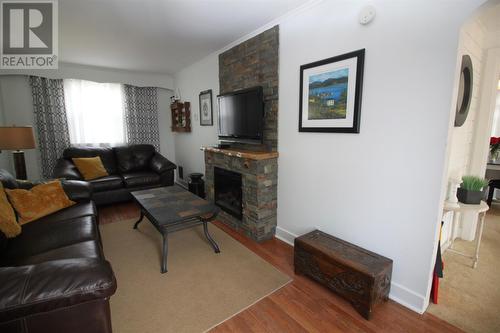 34 Central Street, Corner Brook, NL - Indoor Photo Showing Living Room With Fireplace