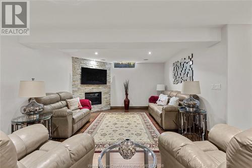 2835 Piccadilly, Tecumseh, ON - Indoor Photo Showing Living Room With Fireplace