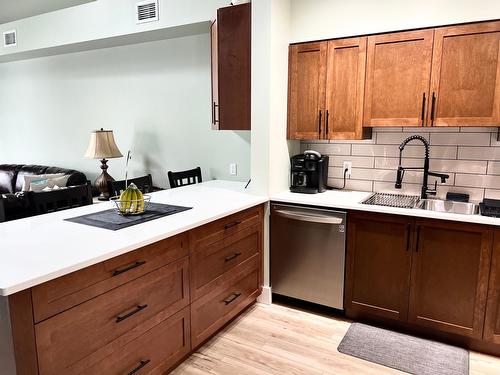 315 - 5570 Broadwater Rd, Castlegar, BC - Indoor Photo Showing Kitchen With Double Sink