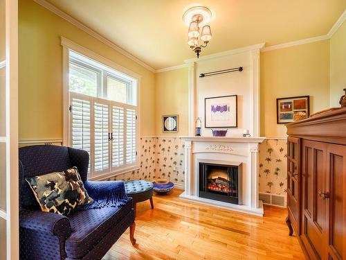 Salon - 32 Rue Du Lac, Les Coteaux, QC - Indoor Photo Showing Living Room With Fireplace