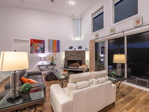 209 Ricard Place, Okanagan Falls, BC - Indoor Photo Showing Living Room With Fireplace