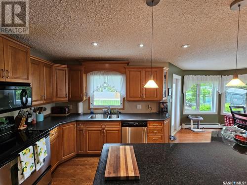 205 1St Street E, Carlyle, SK - Indoor Photo Showing Kitchen With Double Sink