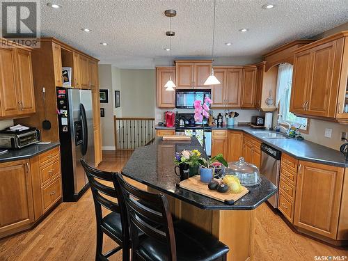 205 1St Street E, Carlyle, SK - Indoor Photo Showing Kitchen With Double Sink