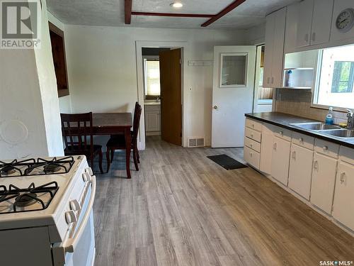 218 Clare Street, North Portal, SK - Indoor Photo Showing Kitchen With Double Sink