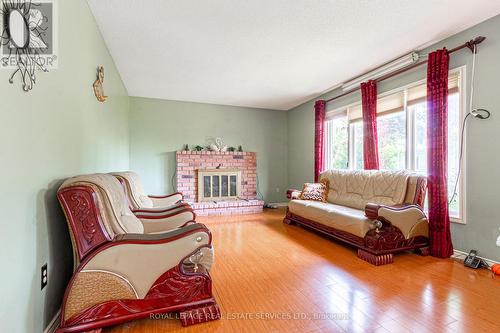 111 Strawberry Drive, Hamilton, ON - Indoor Photo Showing Living Room With Fireplace