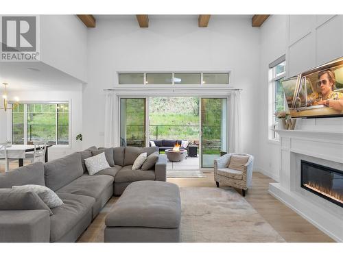 201 Summer Wood Drive, Kelowna, BC - Indoor Photo Showing Living Room With Fireplace