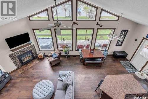 3 Mathews Crescent, Turtle Lake, SK - Indoor With Fireplace