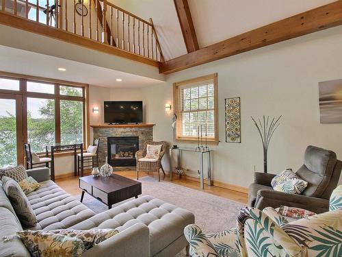 Salon - 361 Rue Hovey, North Hatley, QC - Indoor Photo Showing Living Room With Fireplace