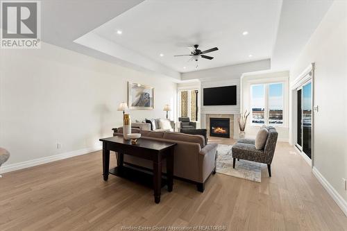 3285 Tullio Drive, Lasalle, ON - Indoor Photo Showing Living Room With Fireplace