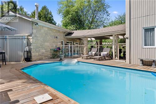 1744 Windle Drive, Sudbury, ON - Outdoor With In Ground Pool With Deck Patio Veranda With Exterior