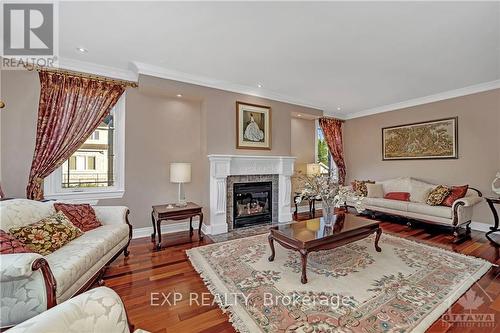 1284 Rideau Cove Court, Ottawa, ON - Indoor Photo Showing Living Room With Fireplace