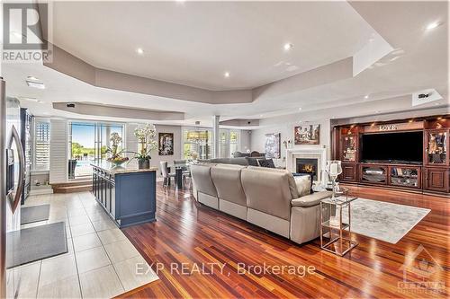 1284 Rideau Cove Court, Ottawa, ON - Indoor Photo Showing Living Room With Fireplace