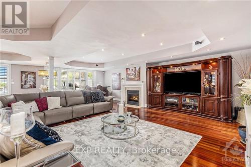 1284 Rideau Cove Court, Ottawa, ON - Indoor Photo Showing Living Room With Fireplace