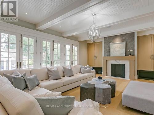 27 Park Avenue, Oakville (Old Oakville), ON - Indoor Photo Showing Living Room With Fireplace