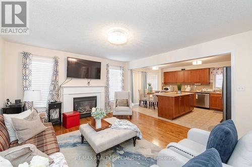 33 Bloom Drive, Brampton, ON - Indoor Photo Showing Living Room With Fireplace