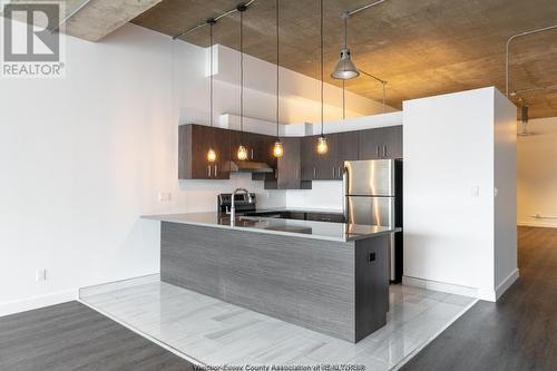 1445 Ouellette Unit# Loft 2, Windsor, ON - Indoor Photo Showing Kitchen