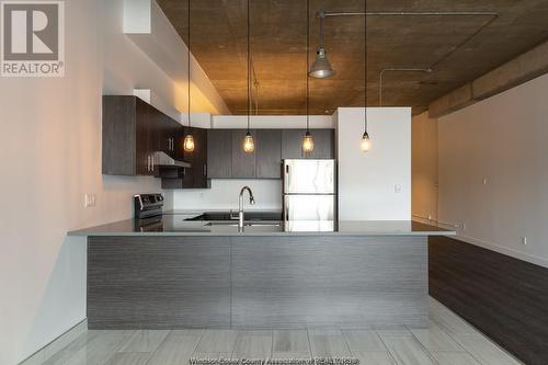 1445 Ouellette Unit# Loft 2, Windsor, ON - Indoor Photo Showing Kitchen