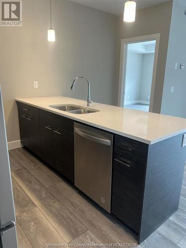 190 Main Street East Unit# 104, Kingsville, ON - Indoor Photo Showing Kitchen With Double Sink