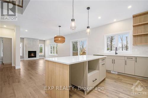 174 Danika Street, Clarence-Rockland, ON - Indoor Photo Showing Kitchen With Fireplace With Upgraded Kitchen