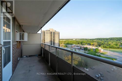 1402 - 215 Glenridge Avenue, St. Catharines, ON - Outdoor With Balcony With View With Exterior