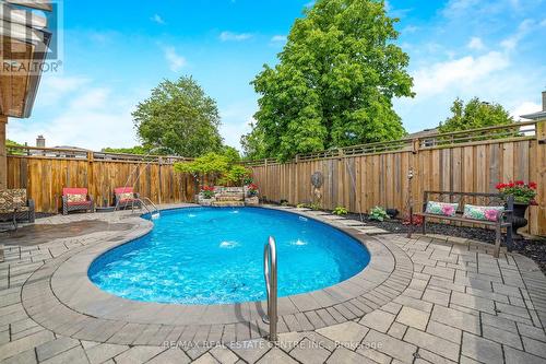 839 Merritt Drive, Milton (Timberlea), ON - Outdoor With In Ground Pool With Backyard