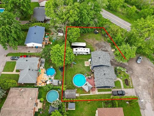 Aerial photo - 96 Rue Duranceau, Châteauguay, QC - Outdoor With Above Ground Pool With View