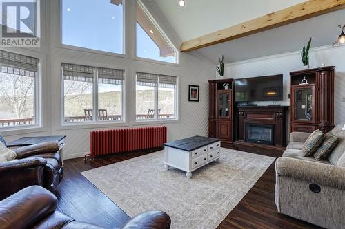 27 Big Pond Road, Spaniards Bay, NL - Indoor Photo Showing Living Room With Fireplace