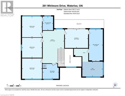 Upper level plan. 9ft ceilings on bedroom level! - 261 Whitmore Drive, Waterloo, ON - Other