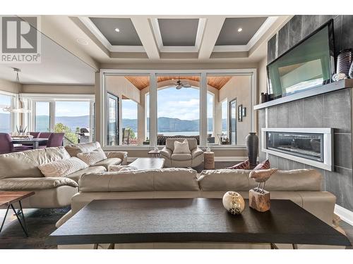 1304 Pinot Noir Drive Lot# 23, West Kelowna, BC - Indoor Photo Showing Living Room With Fireplace