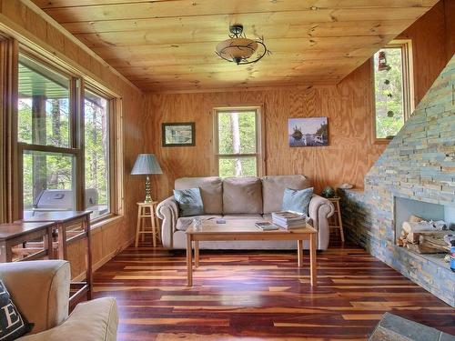 Salon - Z Ch. Du Portage Tortue, Les Lacs-Du-Témiscamingue, QC - Indoor Photo Showing Living Room With Fireplace