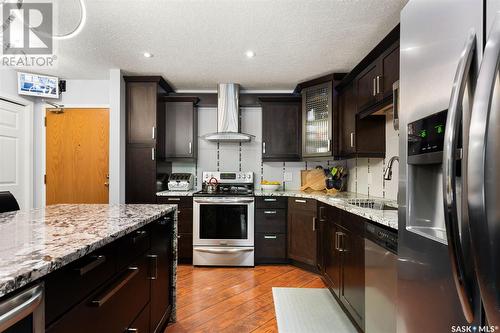 102 2160 Cornwall Street, Regina, SK - Indoor Photo Showing Kitchen With Stainless Steel Kitchen With Upgraded Kitchen
