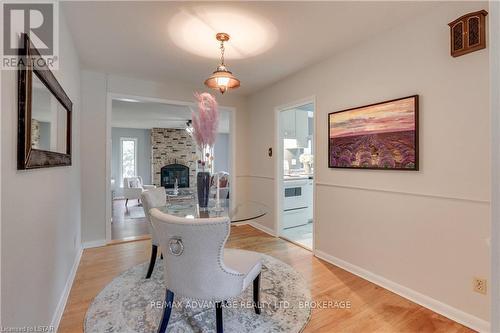 460 Regal Drive, London, ON - Indoor Photo Showing Dining Room With Fireplace
